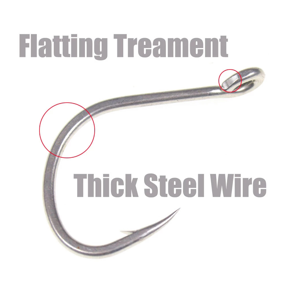 10pcs 무광택 주석 녹슬지 않는 바닷물 낚시 후크  - Fishing Hook Barbless 리뷰 및 가격