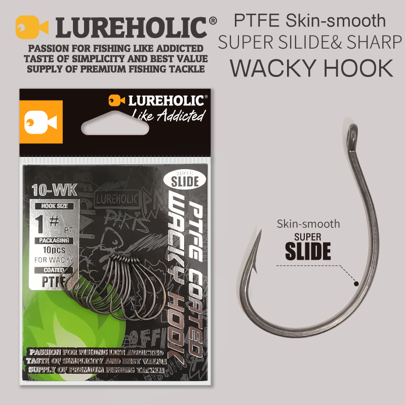 LUREHOLIC PTFE 슈퍼 슬라이드 드롭 샷용 엉 - Fishing Hook Barbless 리뷰 및 가격