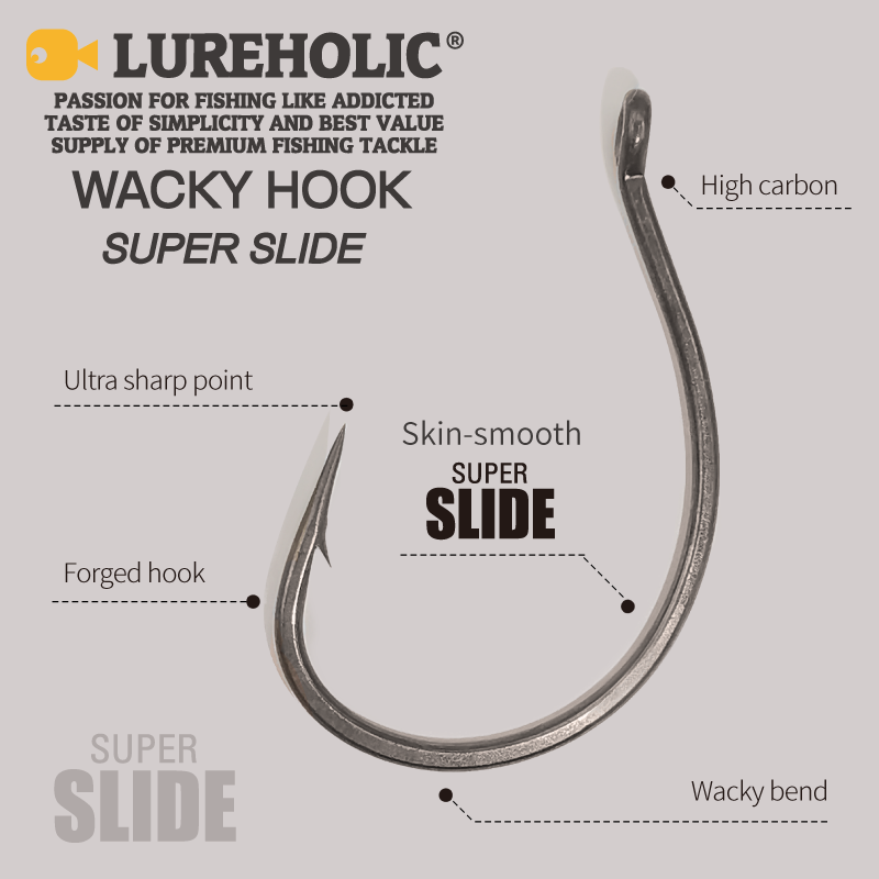 LUREHOLIC PTFE 슈퍼 슬라이드 드롭 샷용 엉 - Fishing Hook Barbless 리뷰 및 가격