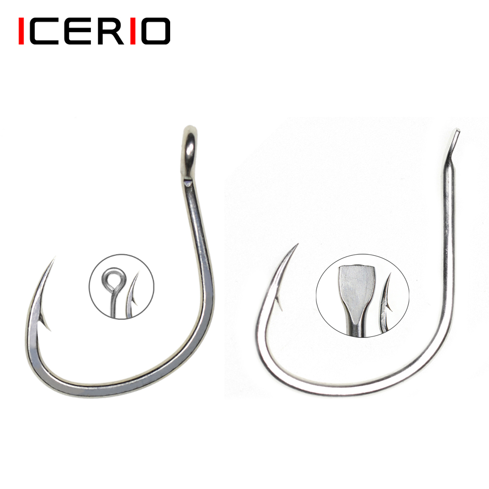 ICERIO 10PCS 무광택 주석 코팅 부식 방지 바 - Fishing Hook Barbless 리뷰 및 가격